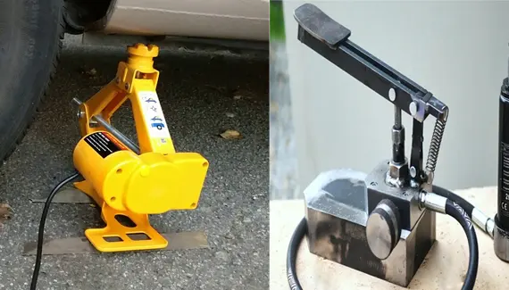 Is hydraulic power more common than electric power in car jacks