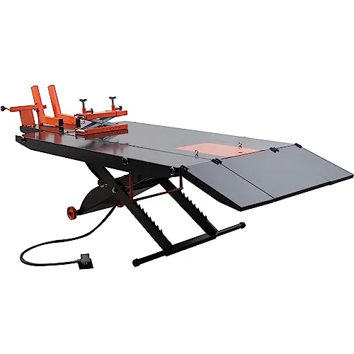 Apluslift 1500lb Air Operated 48 Width ATV Motorcycle Lift Table With Side Extensions